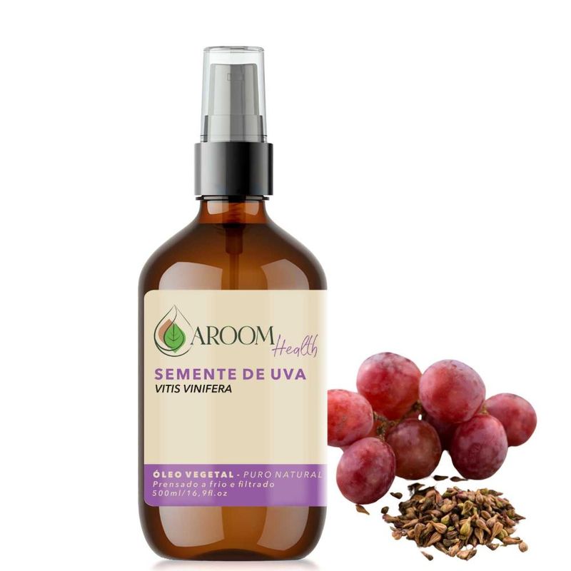 Óleo Vegetal Puro Natural de Semente de Uva - 500ml