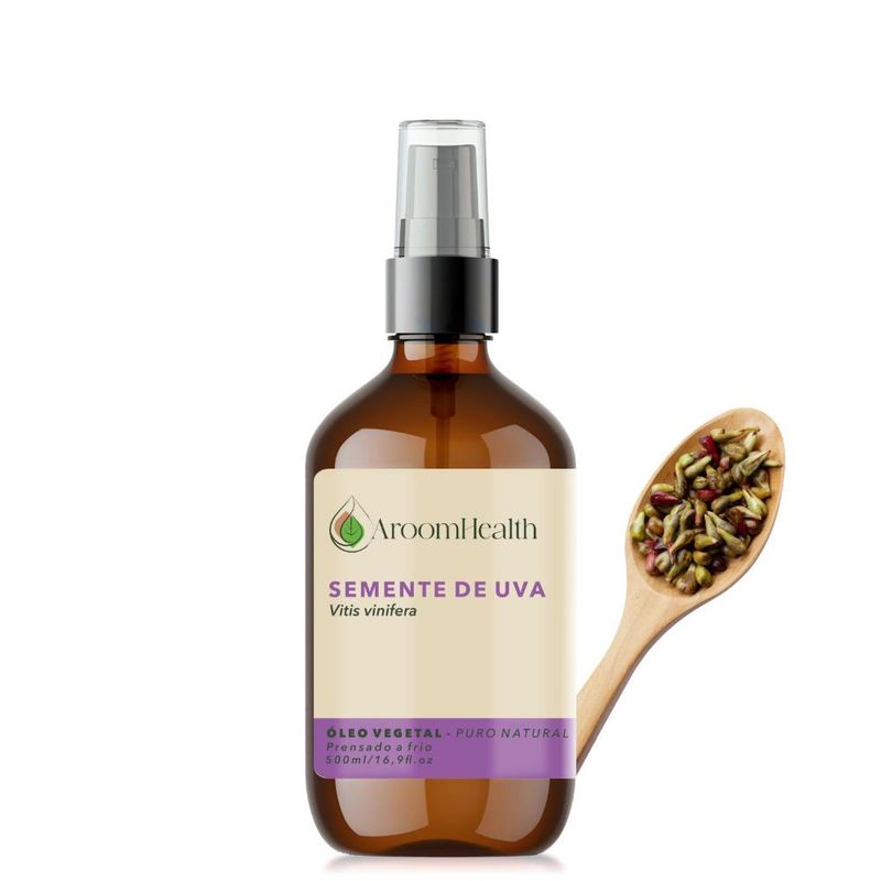 Óleo Vegetal Puro Natural de Semente de Uva - 500ml