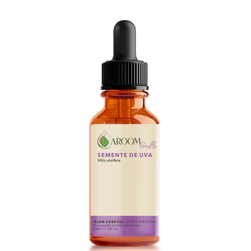 Aroom Health - Óleo Vegetal Puro Natural Semente de Uva - 30ml