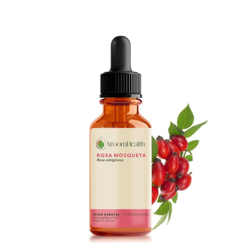 Óleo Vegetal Puro Natural de Rosa Mosqueta Rubiginosa - 30ml - Aroom Health