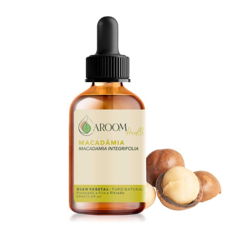 Óleo Vegetal Puro Natural de Macadâmia - 50ml - Aroom Health