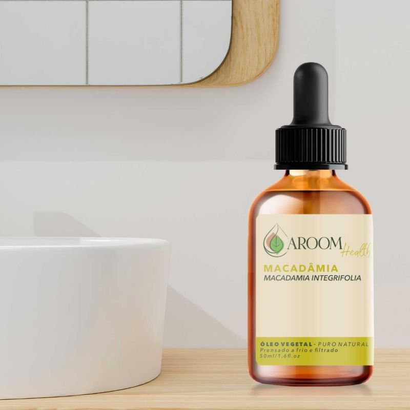 Óleo Vegetal Puro Natural de Macadâmia - 50ml - Aroom Health