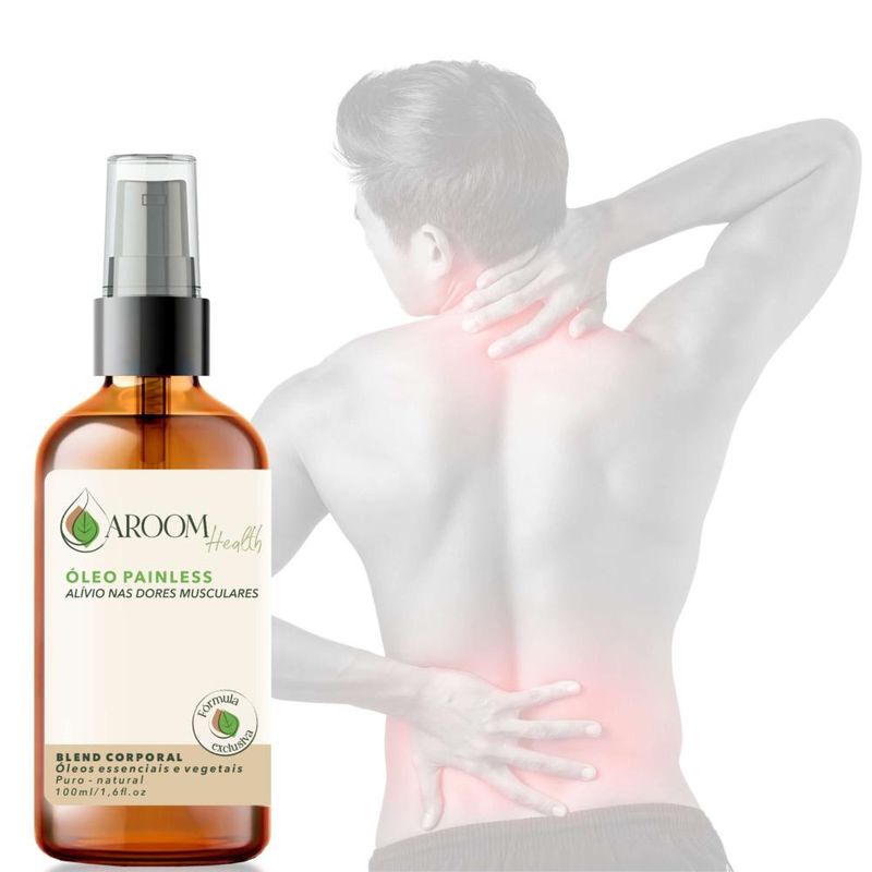 Blend de Óleos para Dores Musculares Painless - 100ml - Aroom Health