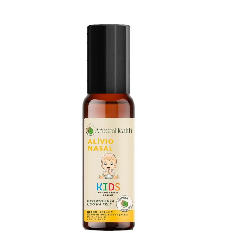 Blend Kids Óleo Alívio Nasal Roll-on - 10ml - Fórmula Exclusiva - Aroom Health