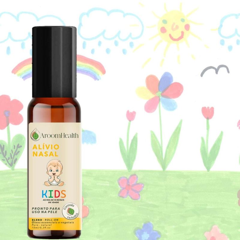 Blend Kids Óleo Alívio Nasal Roll-on - 10ml - Fórmula Exclusiva - Aroom Health
