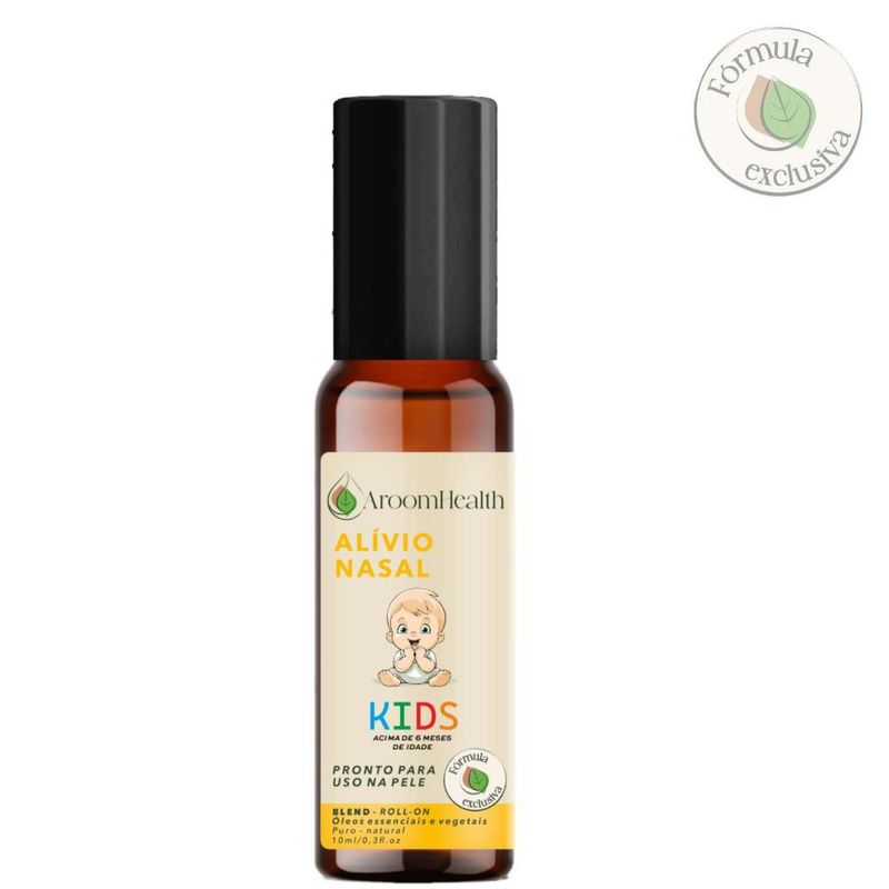 Blend Kids Óleo Alívio Nasal Roll-on - 10ml - Fórmula Exclusiva - Aroom Health