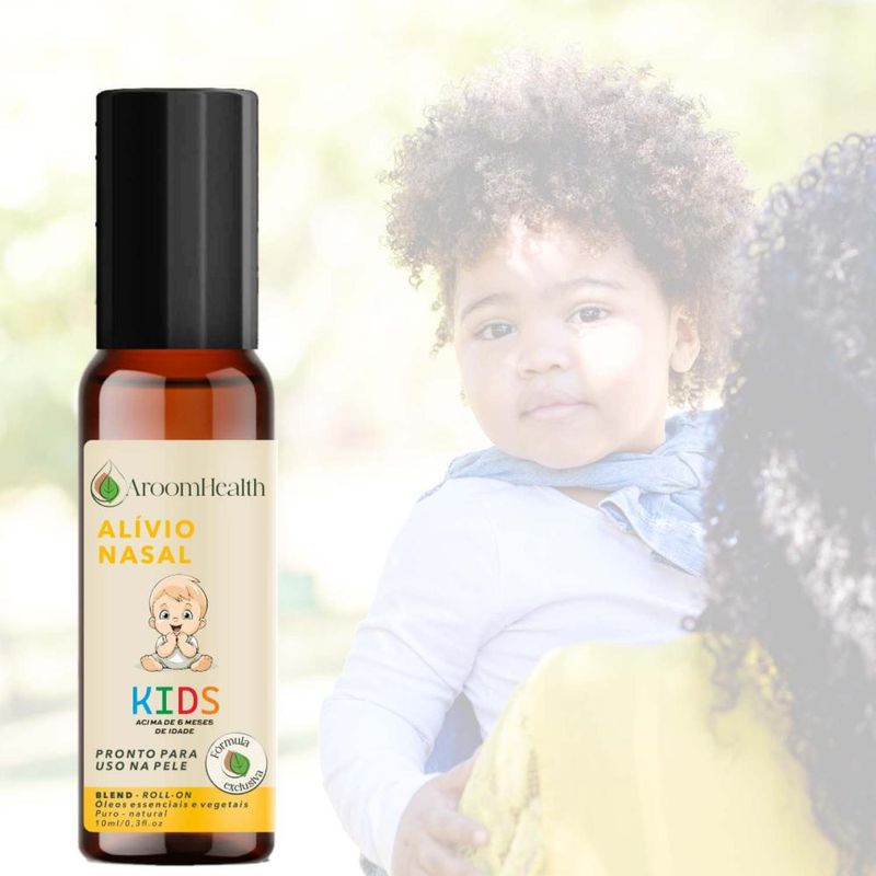 Blend Kids Óleo Alívio Nasal Roll-on - 10ml - Fórmula Exclusiva - Aroom Health