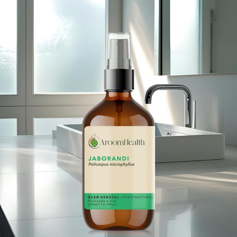 Óleo Vegetal Puro Natural de Jaborandi - 500ml - Aroom Health