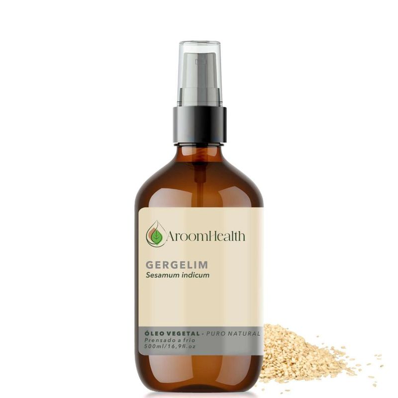 Óleo Vegetal Puro Natural de Gergelim - 500ml - Aroom Health