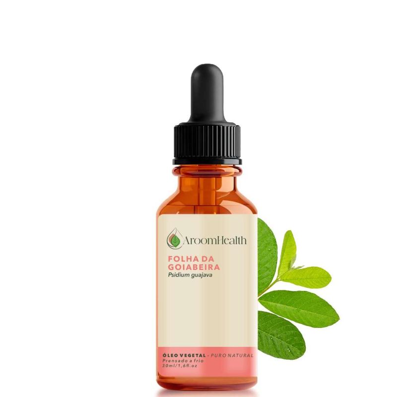 Óleo Vegetal Puro Natural de Folha da Goiabeira - 30ml - Aroom Health