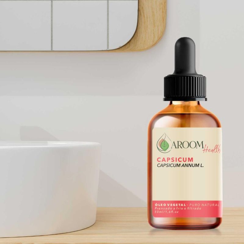 Óleo Vegetal Puro Natural de Capsicum - 50ml - Aroom Health
