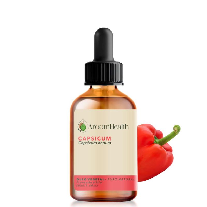 Óleo Vegetal Puro Natural de Capsicum - 50ml - Aroom Health