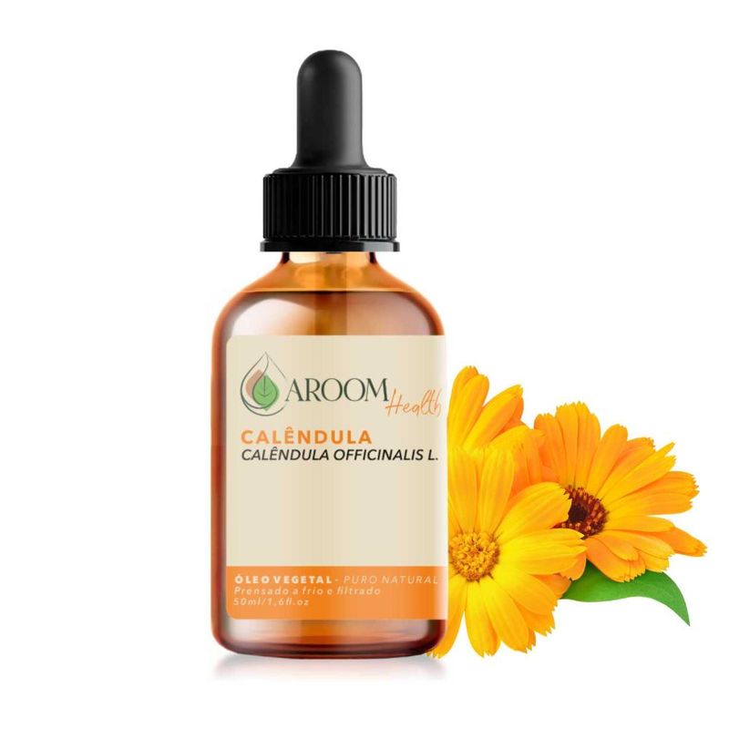Óleo Vegetal Puro Natural de Calêndula - 50ml - Aroom Health