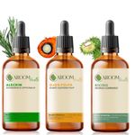 Kit de Óleos Alecrim, Ojon Polpa e Rícino - 100ml Cada - Aroom Health