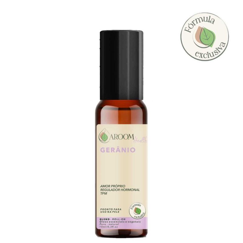 Blend Óleo Essencial Gerânio Roll-on - 10ml - Aroom Health