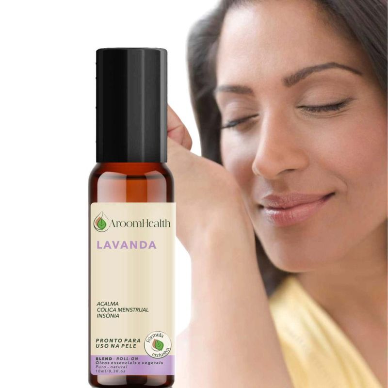 Blend Óleo Essencial de Lavanda Roll-on - 10ml - Fórmula Exclusiva - Aroom Health