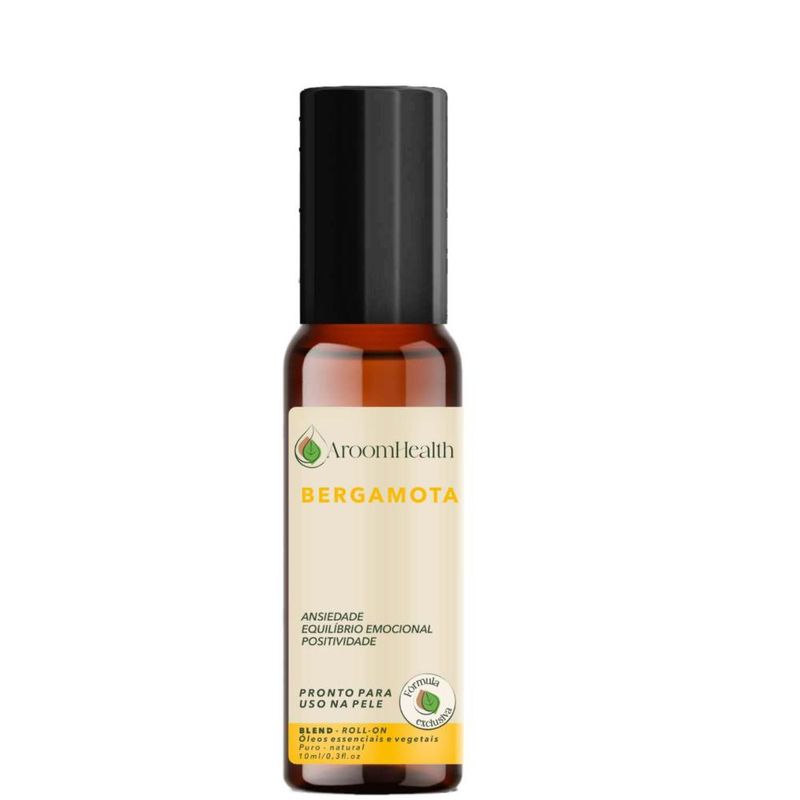 Blend Óleo Essencial Bergamota Roll-on - 10ml - Fórmula Exclusiva - Aroom Health