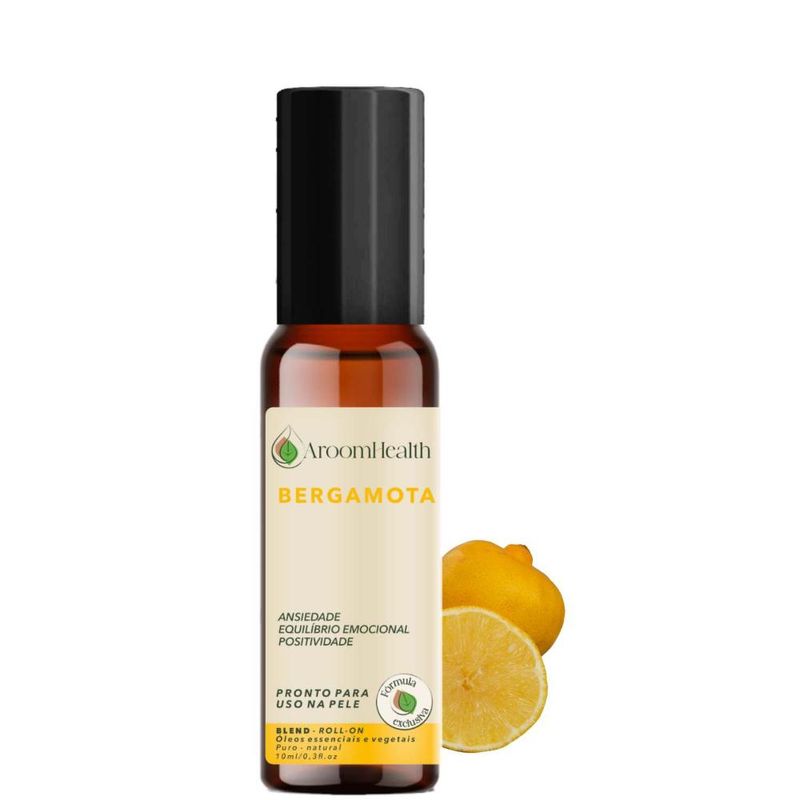 Blend Óleo Essencial Bergamota Roll-on - 10ml - Fórmula Exclusiva - Aroom Health