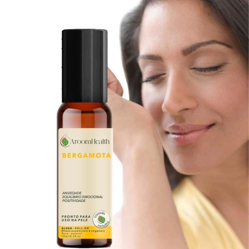 Blend Óleo Essencial Bergamota Roll-on - 10ml - Fórmula Exclusiva - Aroom Health