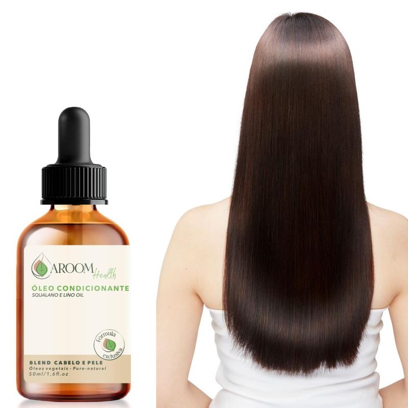 Blend Óleo Condicionante Lino Oil e Squalano - 50ml - Aroom Health