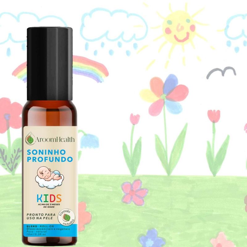 Blend Kids Óleo Soninho Profundo Roll-on - 10ml - Fórmula Exclusiva - Aroom Health