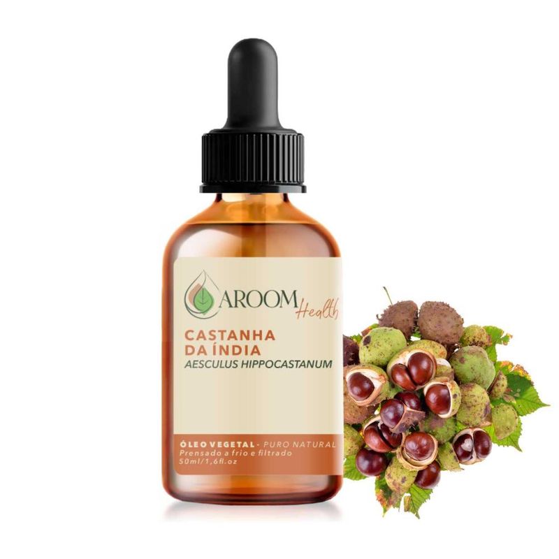 Óleo Vegetal Puro Natural de Castanha de Índia - 50ml - Aroom Health