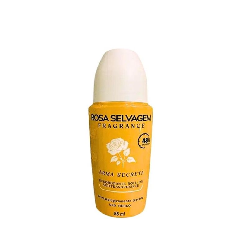Kit 3 Desodorante Roll On - Arma Secreta - Rosa Selvagem - 85ml