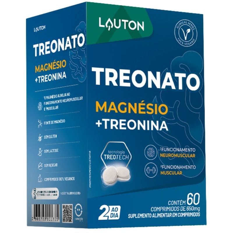 Treonato Magnésio e Treonina 60 comprimidos - Lauton