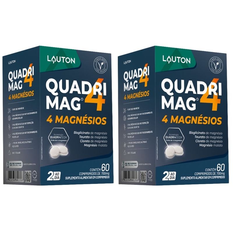 KIT 2X Quadrimag 4 Magnésios 60 comprimidos - Lauton