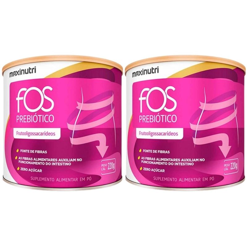 KIT 2X FOS Fibra Prebiótica 220g - Maxinutri