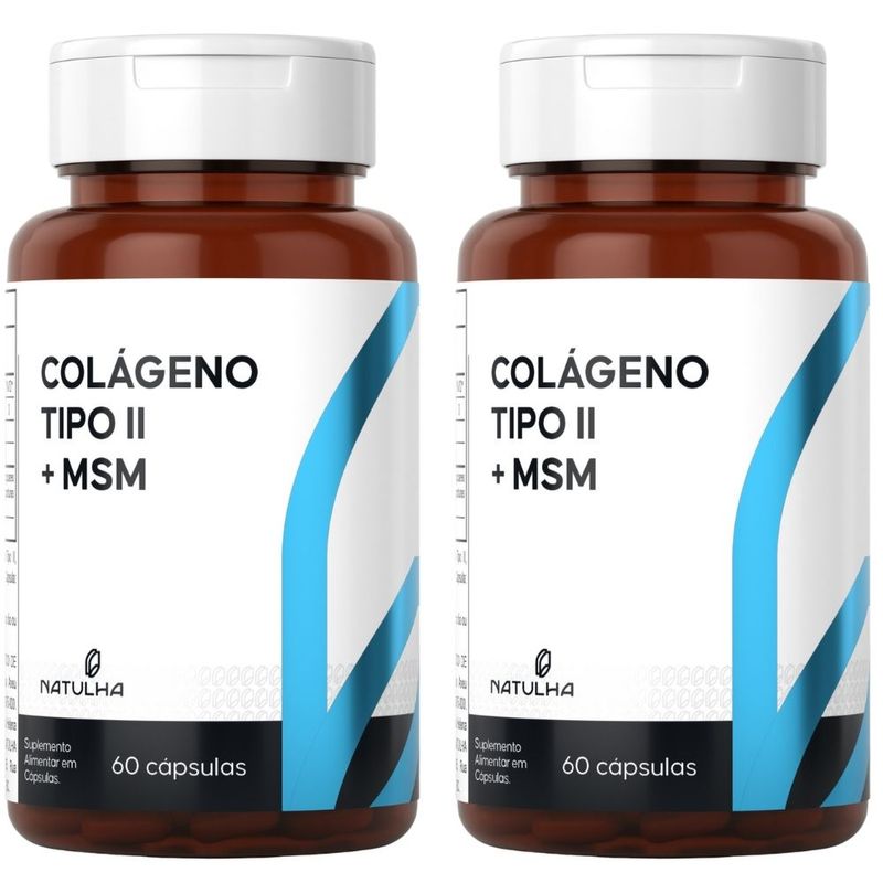 KIT 2X Colágeno Tipo 2 + MSM 60 Cápsulas - Natulha