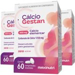 Kit 3x Cálcio Gestan (Carbonato de Cálcio) 60 comprimidos - Maxinutri