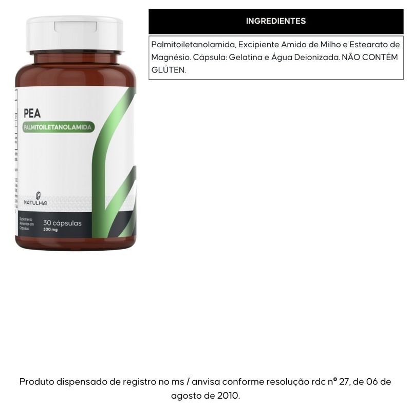 Kit 2x PEA (Palmitoiletanolamida) 150mg 30 cápsulas - Natulha