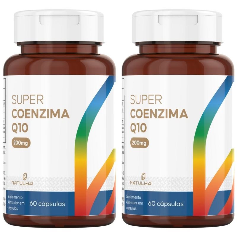 KIT 2X Super Coenzima Q10 200mg + Vitamina E 60 cápsulas - Natulha