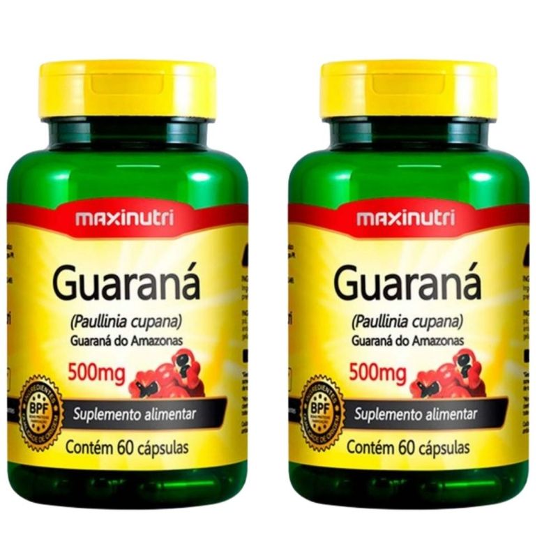 Kit 2x Guaraná (Estimulante Energético) 60 cápsulas - Maxinutri