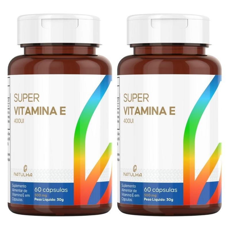 KIT 2X Super Vitamina E 400 UI 60 cápsulas - Natulha