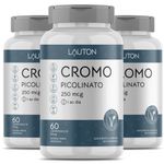 KIT 3X Cromo Picolinato 250mcg - 60 Comprimidos - Lauton