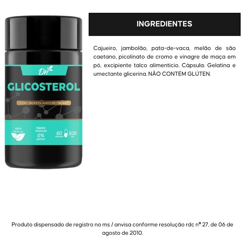Glicosterol 60 cápsulas - Denature