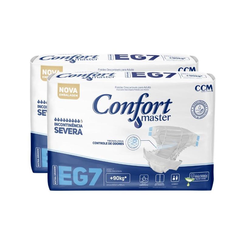 Fralda Geriátrica - Confort Master Regular - Incontinência - G - 2 Un