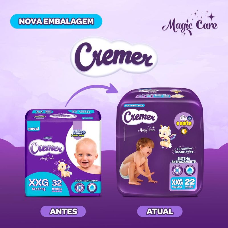 Fralda Cremer Econômica Tamanho XXG - 22 Unidades