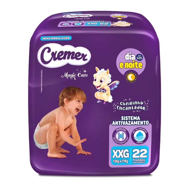 Fralda Cremer Econômica Tamanho XXG - 22 Unidades