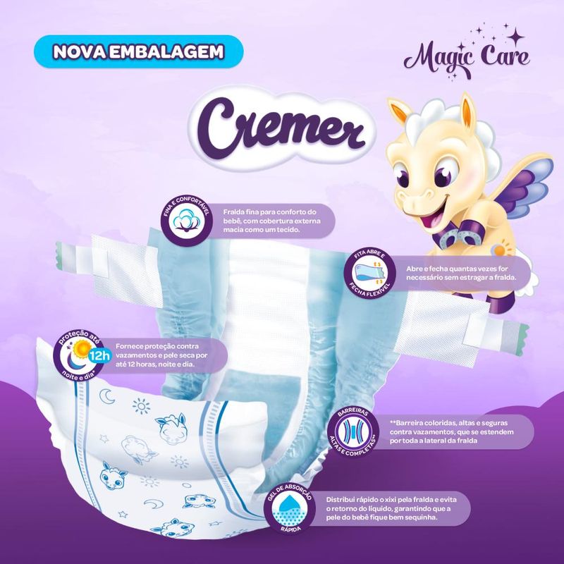 Fralda Cremer Econômica Tamanho XXG - 22 Unidades