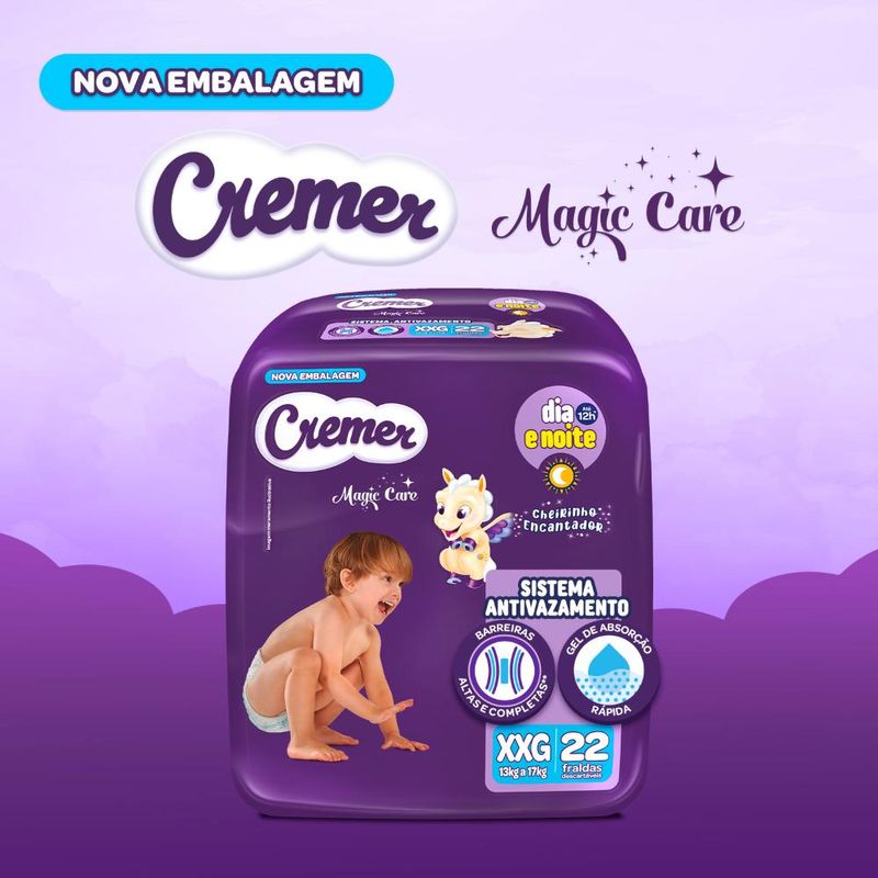 Fralda Cremer Econômica Tamanho XXG - 22 Unidades