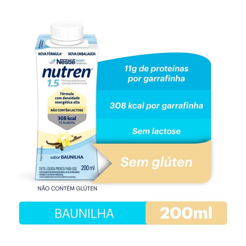 Nutren 15 - Nutrição Enteral e Oral Sabor Baunilha - 200ml