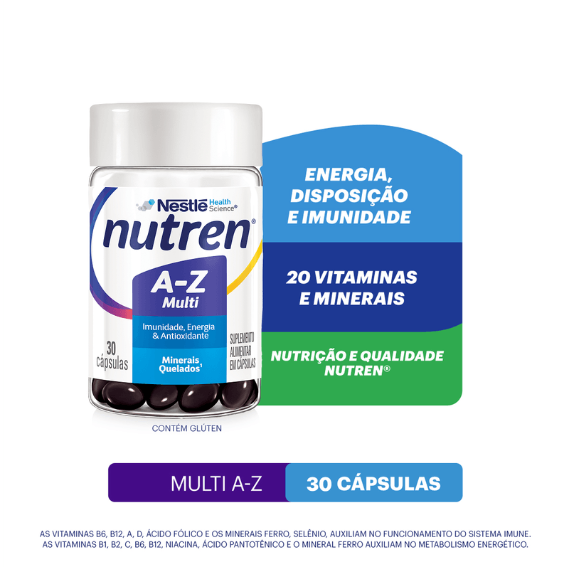 Nutren A-Z - Suplemento Alimentar Multivitamínico - 30 Cápsulas