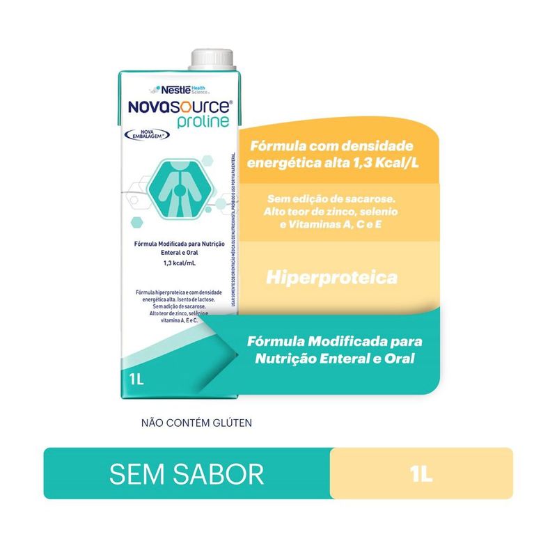 Novasource Proline - Nutrição Enteral e Oral Sem Sabor - 1L