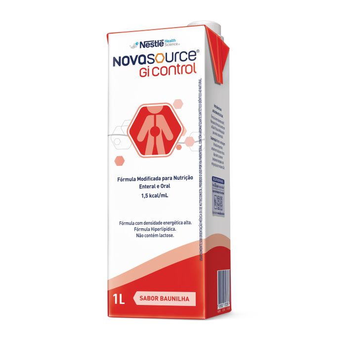 Novasource GI Control - Nutrição Enteral e Oral Sabor Baunilha - 1L - Tetra Square