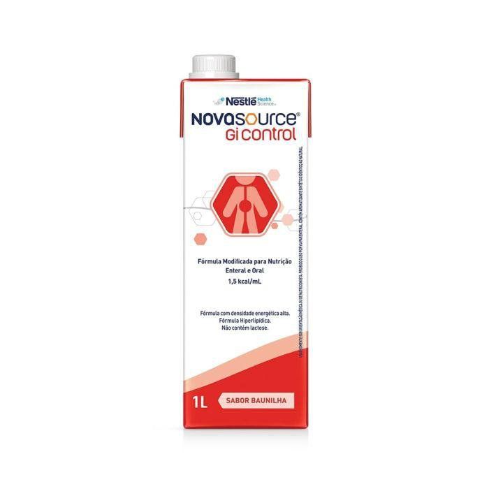 Novasource GI Control - Nutrição Enteral e Oral Sabor Baunilha - 1L - Tetra Square