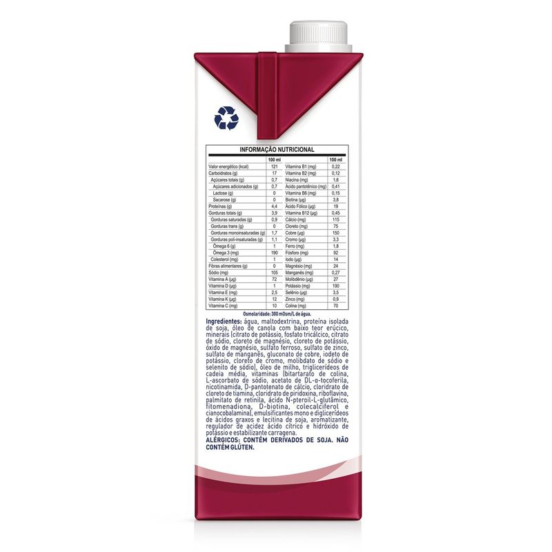 Isosource Soya - Nutrição Enteral e Oral Sabor Baunilha - 1L