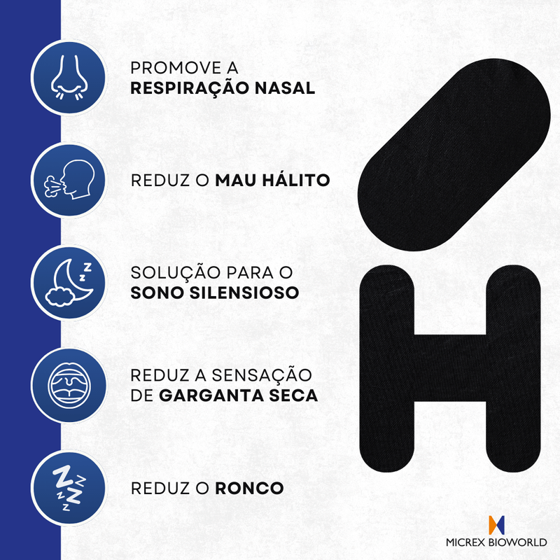 Kit Fita Bucal Oval e H Micrex-BioWorld - 5 Unidades de Cada